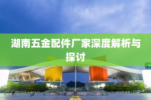 湖南五金配件厂家深度解析与探讨