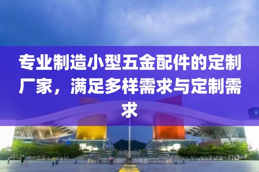 专业制造小型五金配件的定制厂家，满足多样需求与定制需求