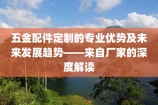 五金配件定制的专业优势及未来发展趋势——来自厂家的深度解读