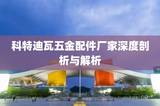 科特迪瓦五金配件厂家深度剖析与解析