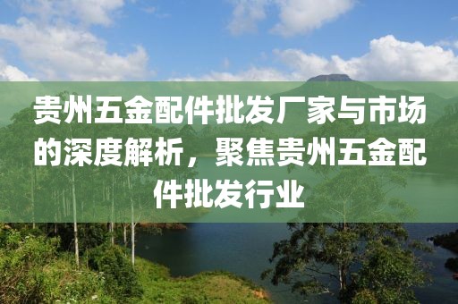 贵州五金配件批发厂家与市场的深度解析，聚焦贵州五金配件批发行业