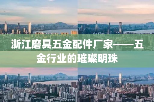 浙江磨具五金配件厂家——五金行业的璀璨明珠