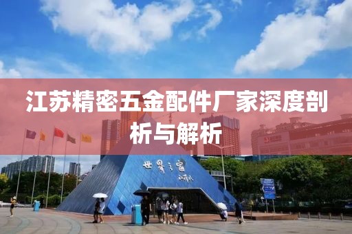 江苏精密五金配件厂家深度剖析与解析