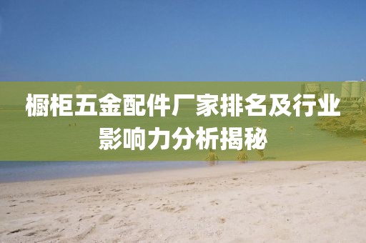 橱柜五金配件厂家排名及行业影响力分析揭秘